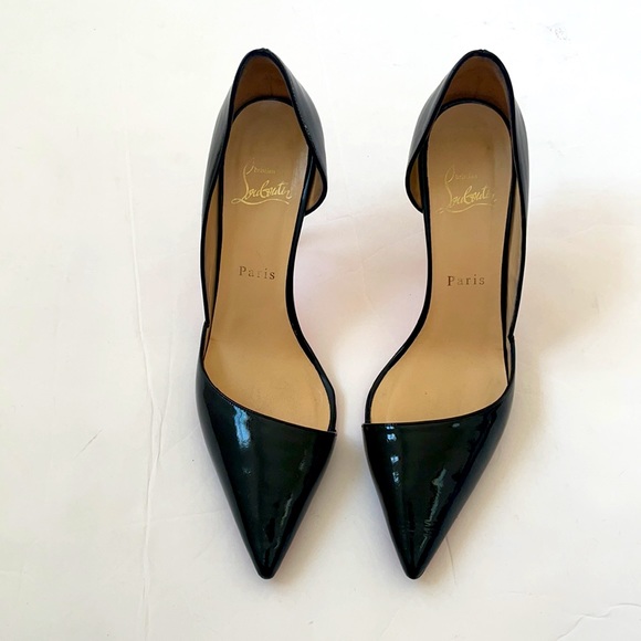 Christian Louboutin Black patent leather New Helmut 100mm pumps 37.5 - Picture 2 of 8